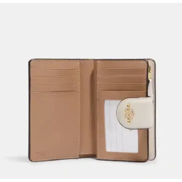 NEW Medium Corner Zip Wallet In Signature Canvas With Nostalgic Ditsy Print - Picture 5 of 11